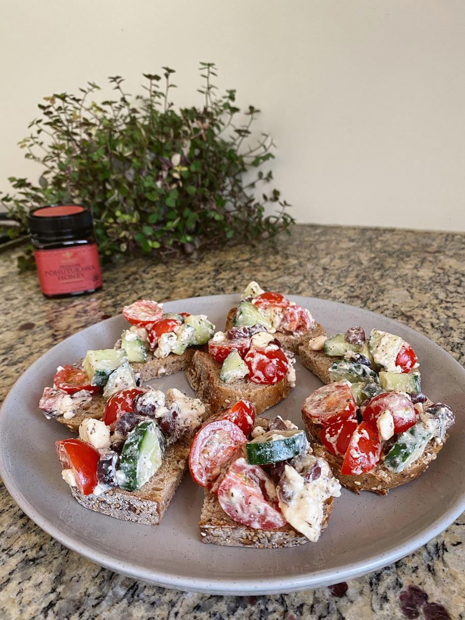 Mediterranean Toasts with NZ Manuka Honey | BeeNZ USA – BeeNZ USA Limited