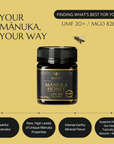 BeeNZ Raw UMF 20+ (MGO 829+) Mānuka Honey 8.8oz – Rare NZ honey with strong antibacterial properties supporting immunity, gut health, wound healing & skincare.