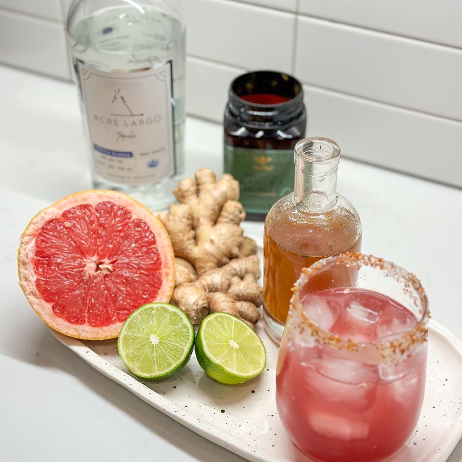 Spicy Pomegranate Ginger Paloma