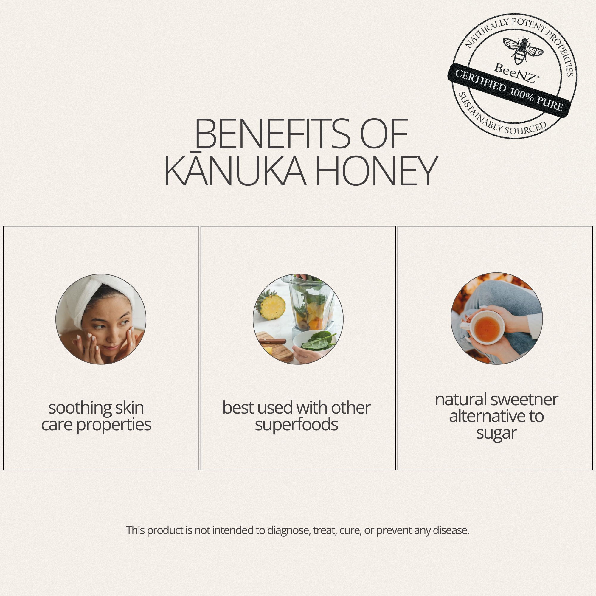 BeeNZ Raw NZ Kānuka Honey offers natural anti-inflammatory and healing benefits, soothing skin issues and boosting wellness. Perfect for smoothies, baking, and sugar swaps.