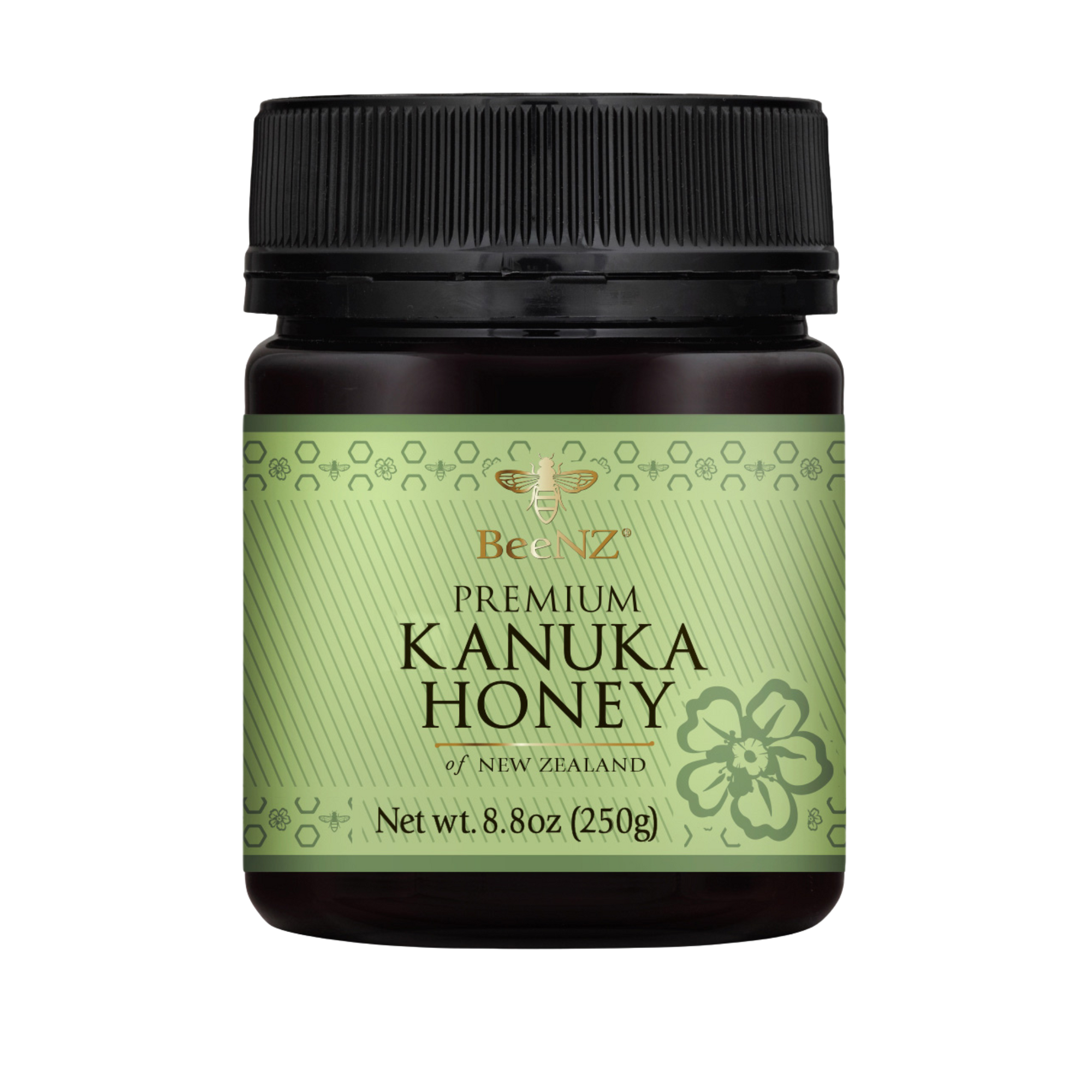 BeeNZ Raw NZ Kānuka Honey, a natural superfood with subtle sweet floral notes, anti-inflammatory benefits, ideal for smoothies, baking, skincare, and as a sugar alternative.
