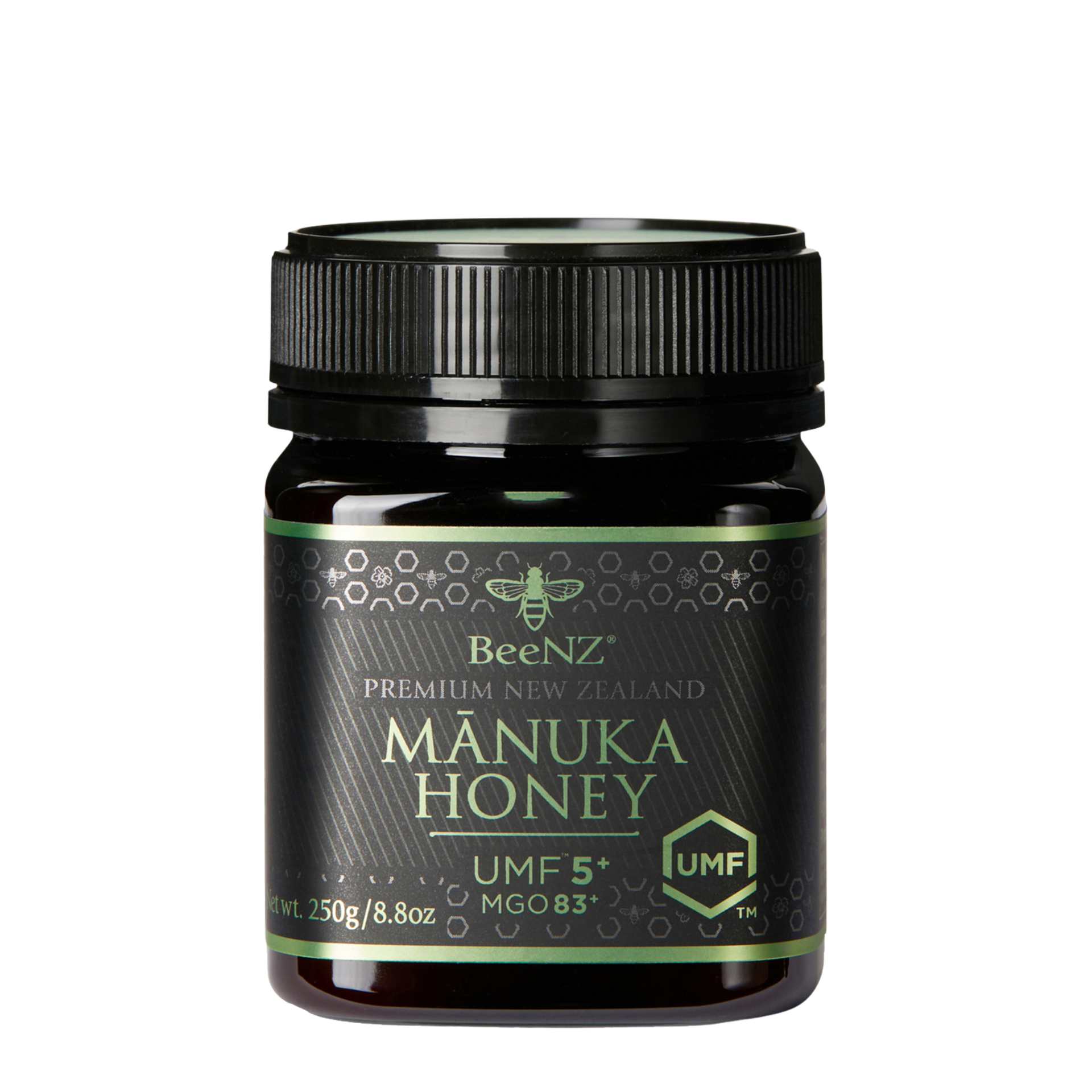 BeeNZ UMF 5+ Mānuka Honey 8.8oz MGO 83+ Raw NZ Honey – BeeNZ USA BeeNZ UMF 5+ Mānuka Honey 8.8oz MGO 83+ Raw NZ Honey – BeeNZ USA