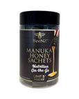 BeeNZ UMF 5+ (MGO 83+) Mānuka Honey Packets – 12-pack of 0.35oz travel ready packets with mild earthy sweetness. Great for on-the-go energy, immune & wellness support.