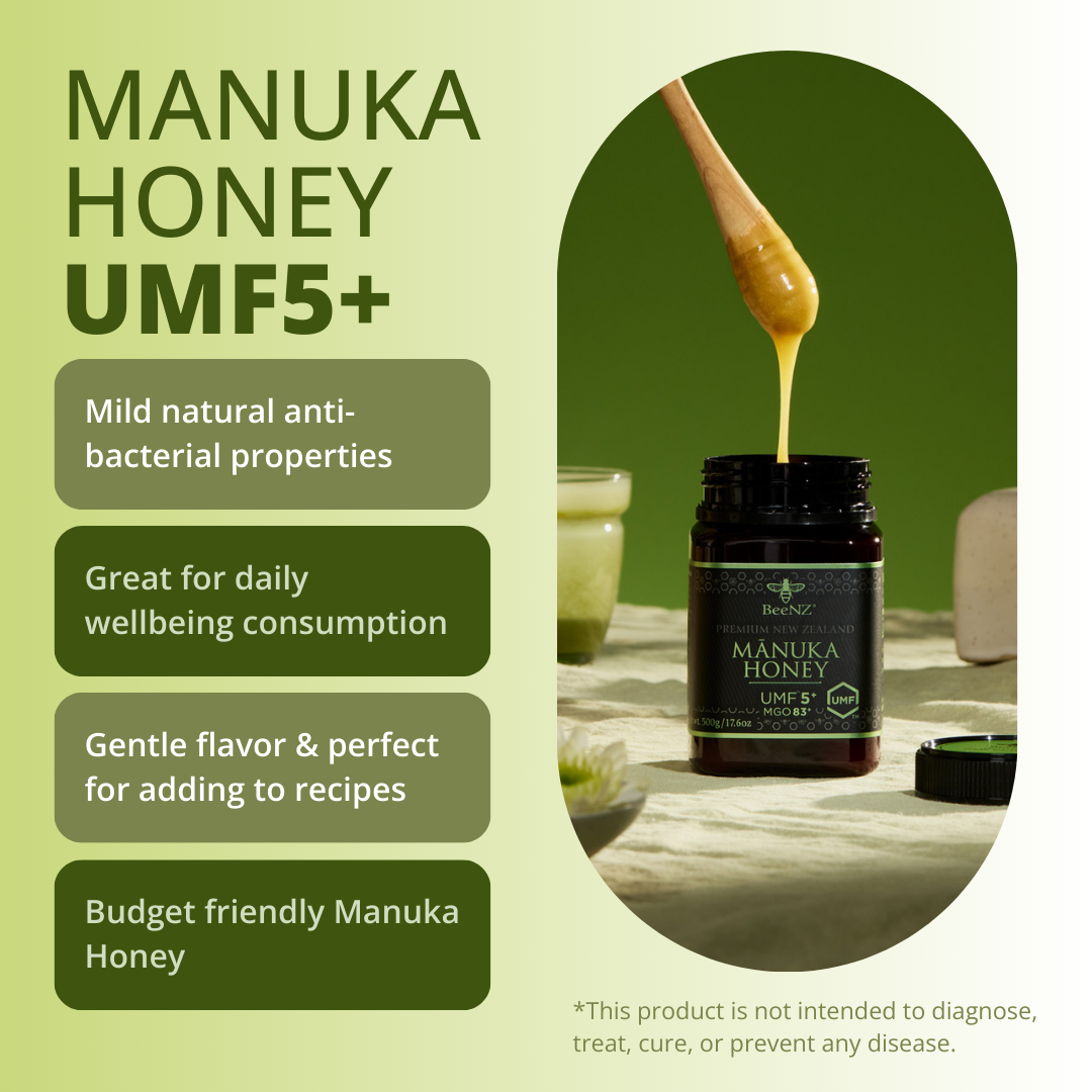 BeeNZ UMF5+ Mānuka Honey (MGO 83+)